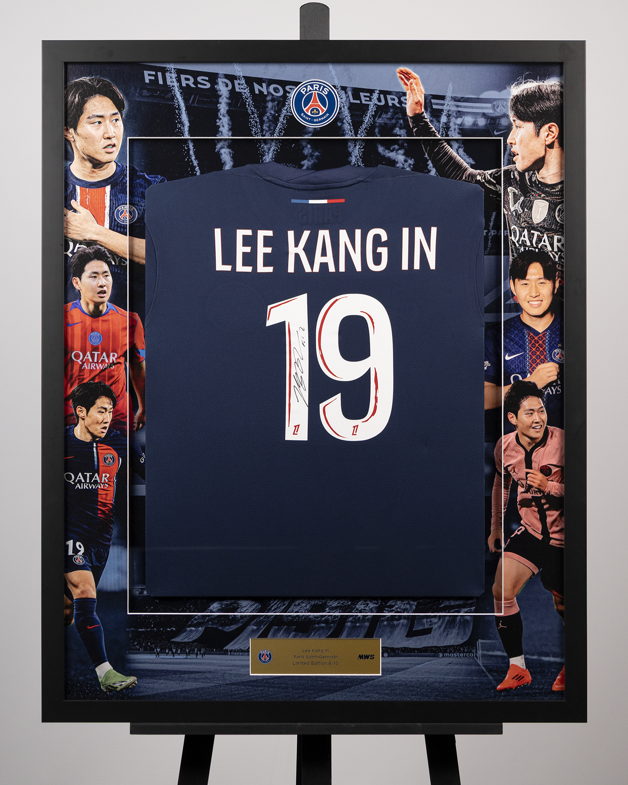 Lee Kang In Framed Signed PSG 23/24 Shirt | 8
