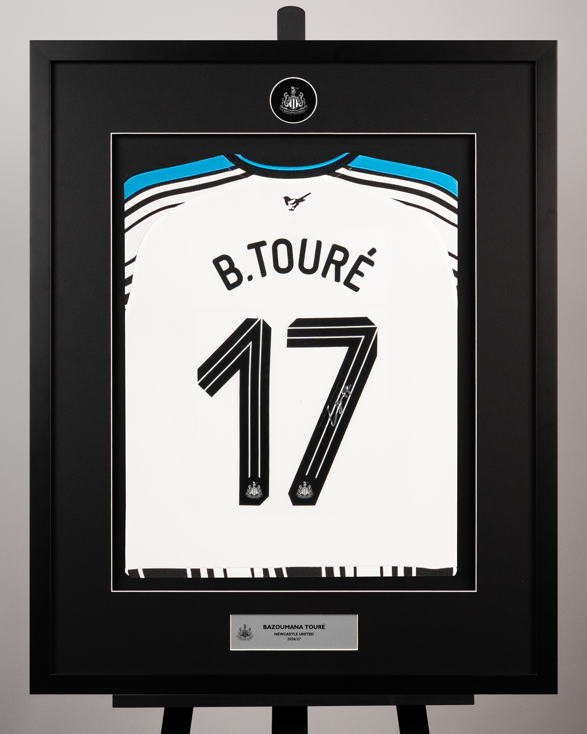 Bazoumana Touré Signed Framed Newcastle United Home Shirt