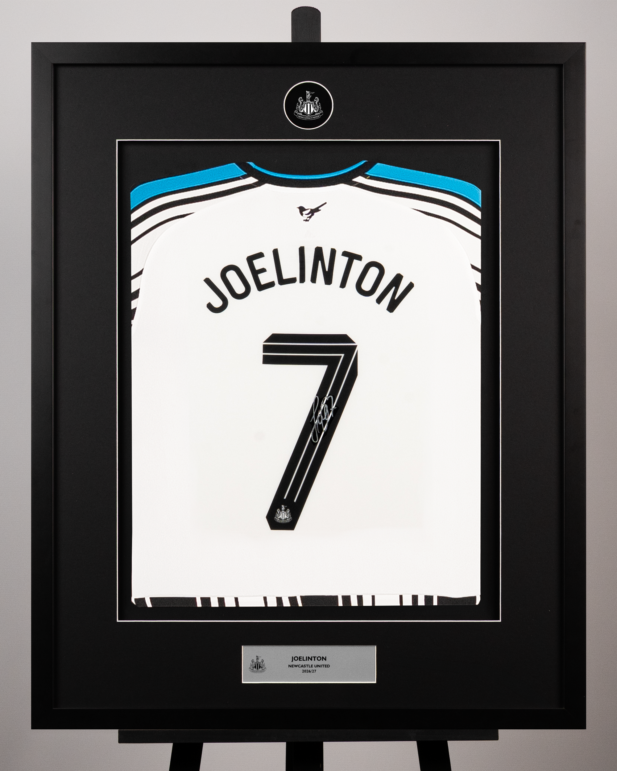 Joelinton Framed Signed Newcastle United Home Shirt