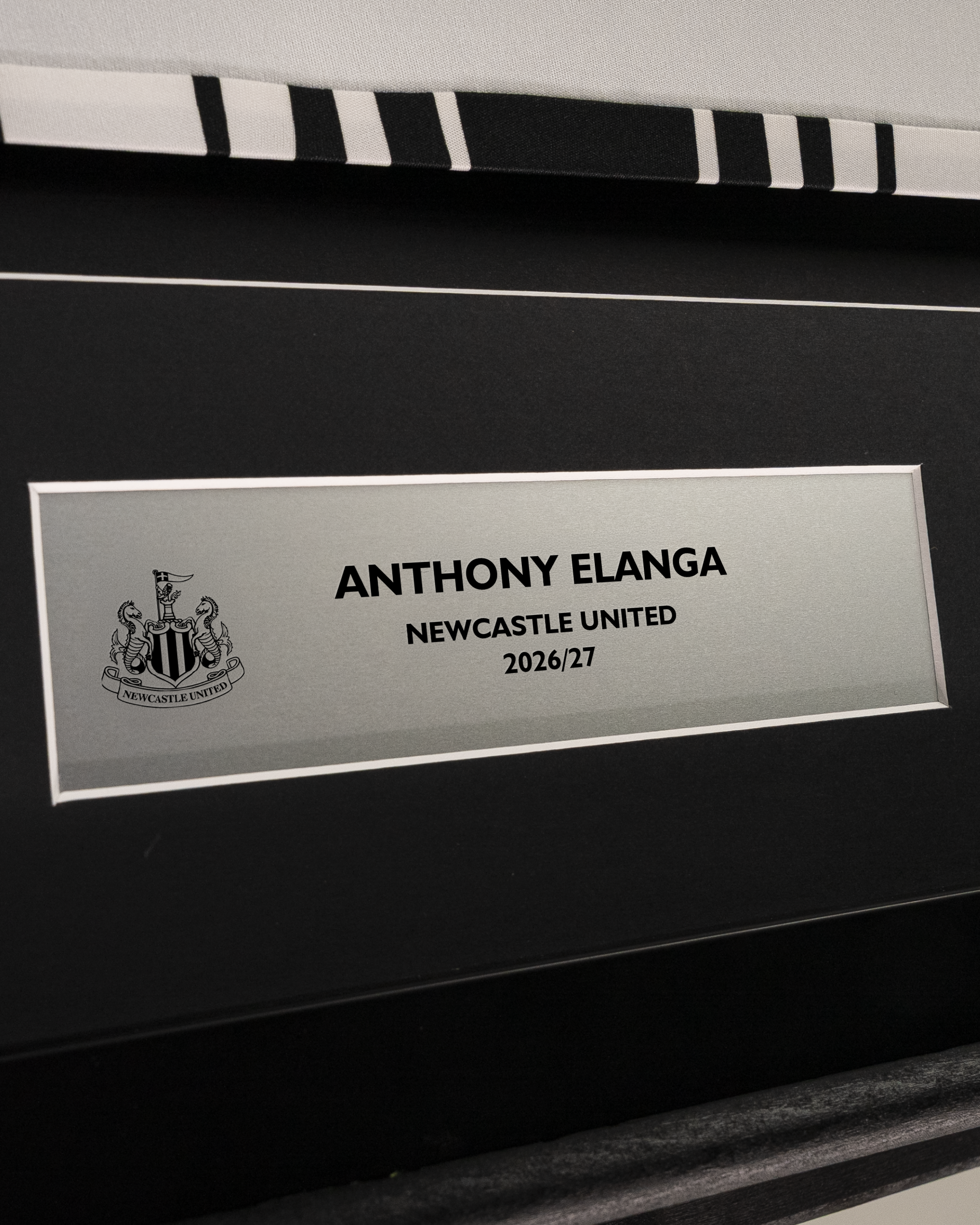 Anthony Elanga Framed Signed Newcastle United Home Shirt