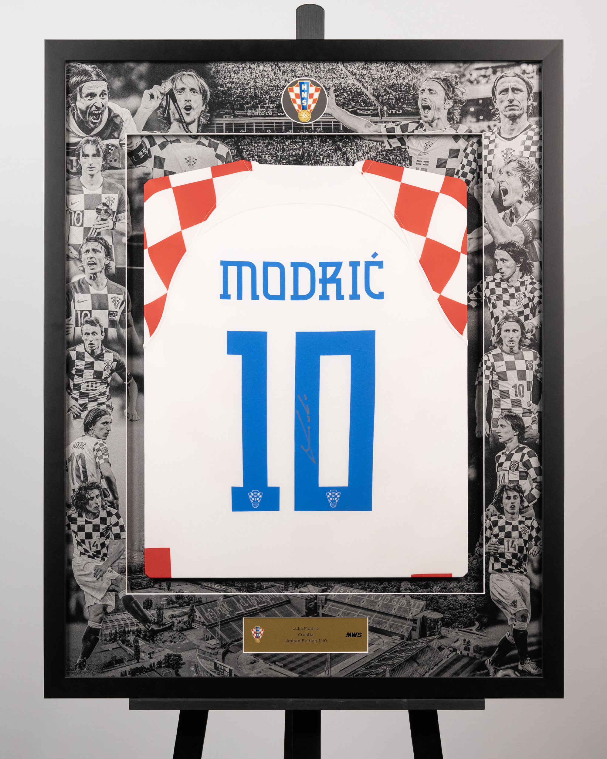 Luka Modrić Framed Signed Croatia Home Shirt 22/23 | 1