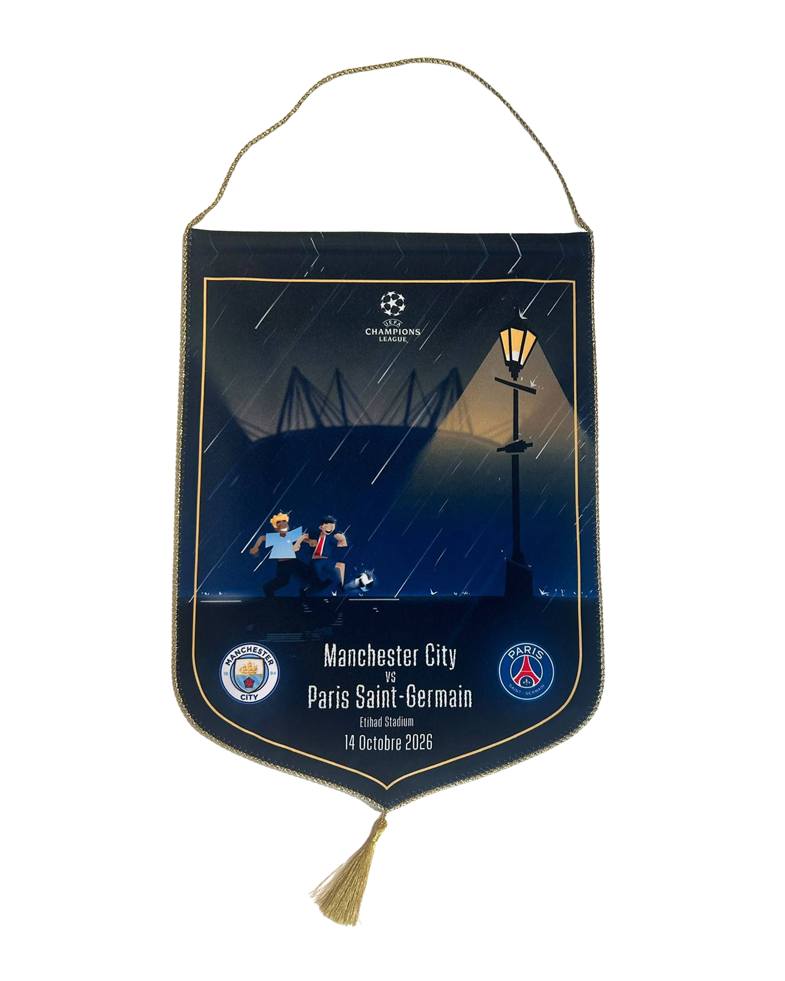 Paris Saint-Germain Pennant vs Manchester City Paris Saint-Germain shirt