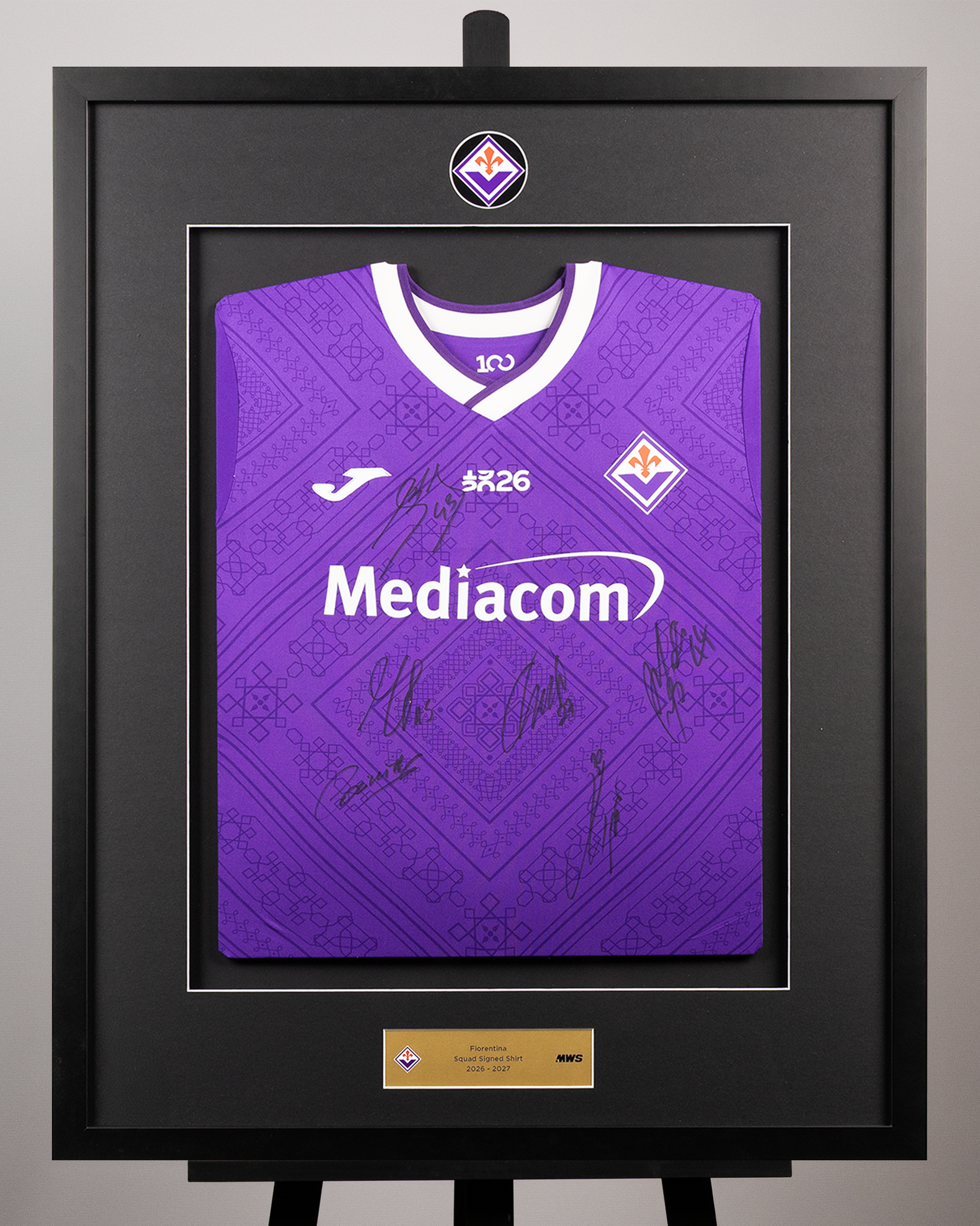 Squad Signed Framed Fiorentina Home Shirt 26/27