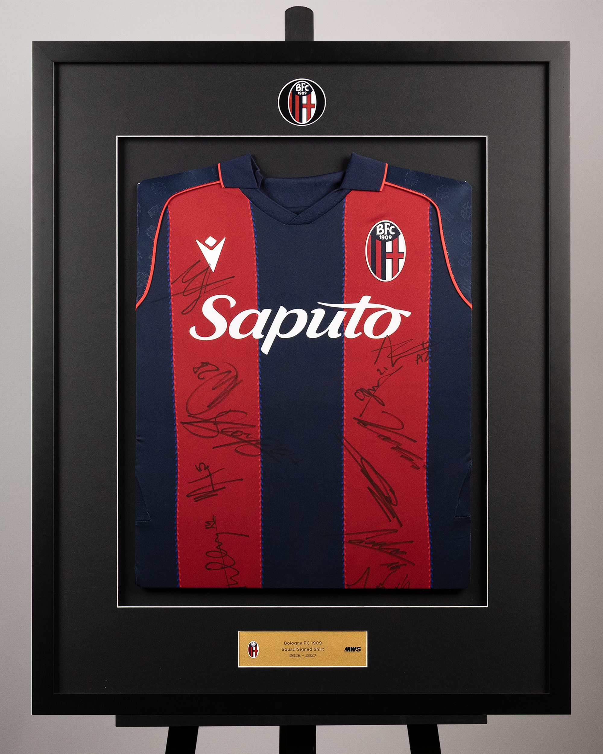 Squad Signed Framed Bologna Shirt 26/27